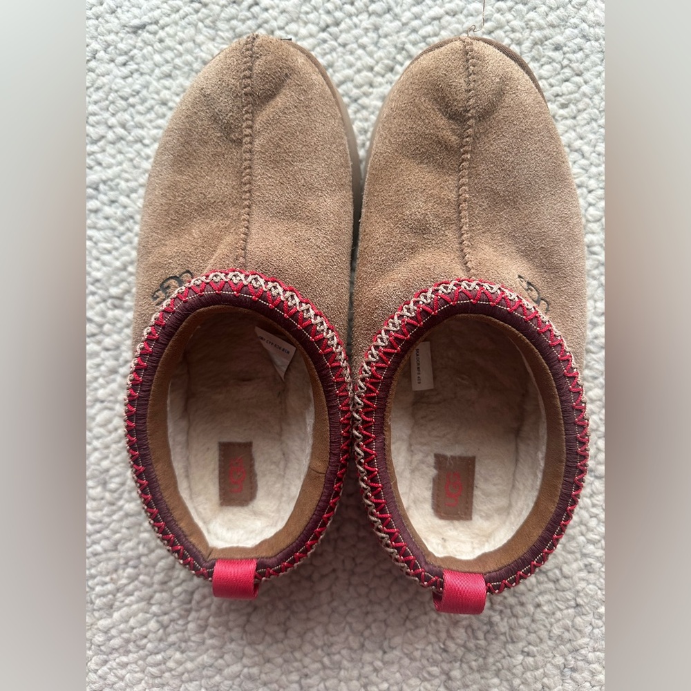 Ugh Tazz Platform Slippers Chestnut Size 10